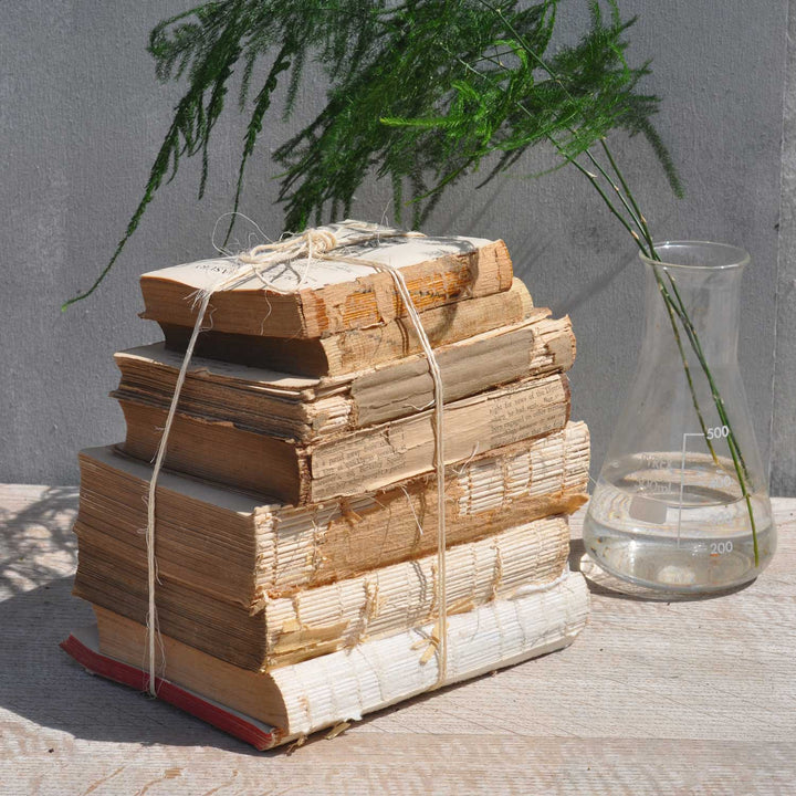 Vintage Book Bundle Tied With Twine