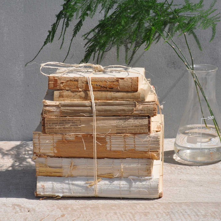 Vintage Book Bundle Tied With Twine